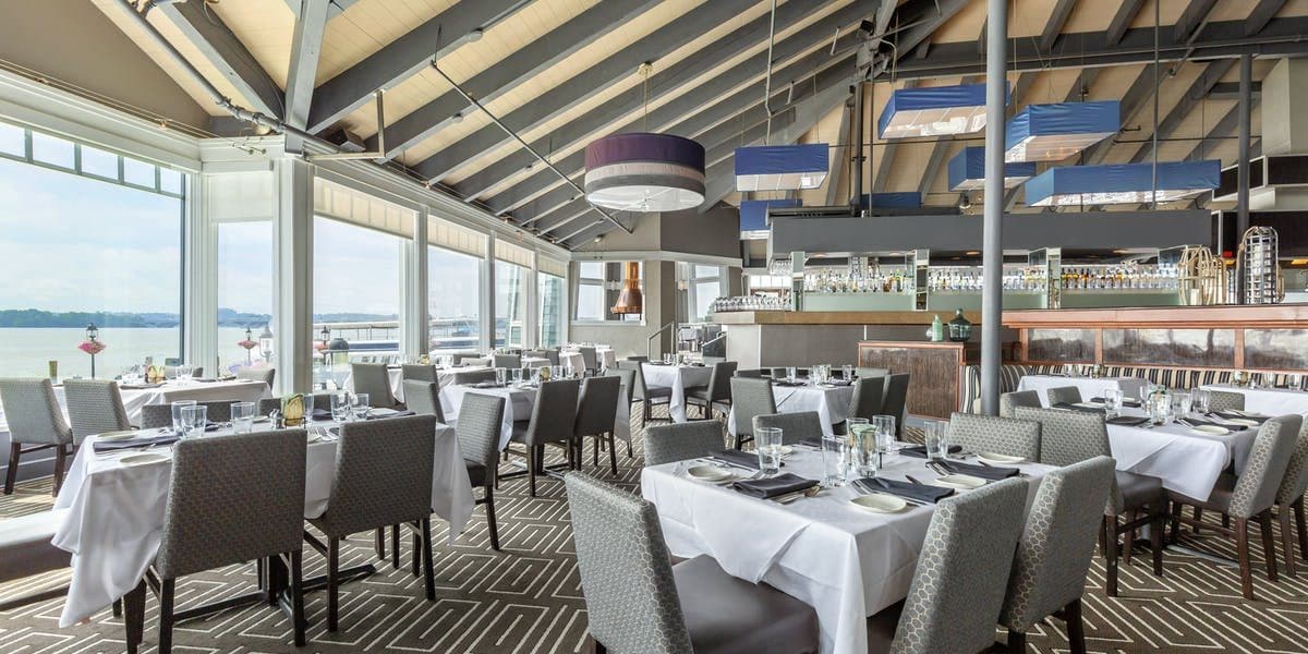 Waterfront dining room overlooking the Potomac